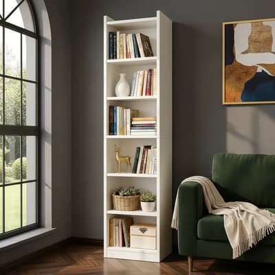 Librero Minimalista Madera Organizador Hogar - 30×24×180cm