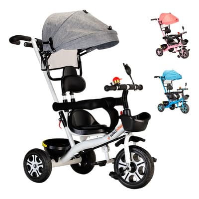 Triciclo Bicicleta Infantil Carriola Bebe Paseo Con Cajuela Color Gris Selectshop - $1,499.00 en Mercado Libre | PrecioMX