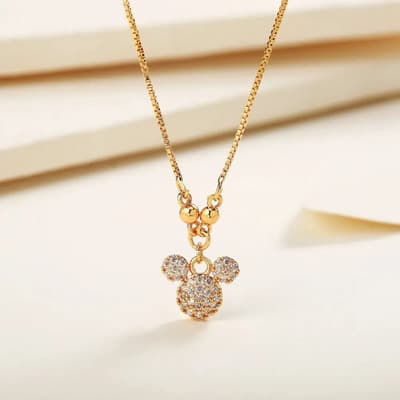 Collar Con Dije De Mickey Para Mujer Chapado En Oro Joyería Fina Elegante Moderna Resistente Ideal Para Regalo Dorado - $186.75 en Mercado Libre | PrecioMX