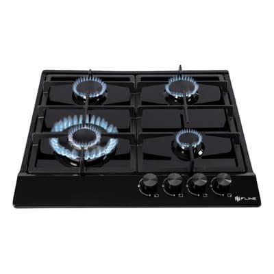 Parrilla A Gas Empotrable 4 Quemadores Acero | Riga4 | Fline Color Negro