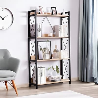 Librero 4 Repisas Minimalista Color Café estanteria