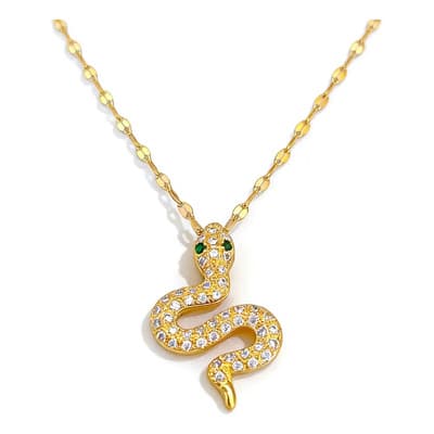 Collar Vowstone Con Dije De Serpiente Chapado En Oro Joyería Fina Elegante Moderna Resistente Ideal Para Regalo Mujer Dorado - $118.00 en Mercado Libre | PrecioMX