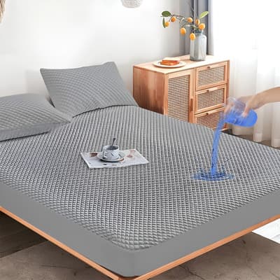 Protector Cubre Colchón Impermeable Nanwei Cobertor Colchón Acolchado Hipoalergénico Y Ultrasuave Antiácaros Transpirable Funda De Colchón Elástico Ajustable King Gris Liso - $385.36 en Mercado Libre | PrecioMX