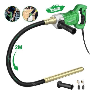 Shawty Vibrador Electrico Para Concreto, 13000 Vpm Vibrador De Hormigón, 2m Chicote Con Mango Vibradores De Hormigón Portátiles 2200w Para Eliminación De Burbujas Y Nivelación De Hormigón - $847.08 en Mercado Libre | PrecioMX