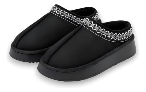 Pantuflas Altas Zuecos Plataforma Mujer Peluche Frio - $204.11 en Mercado Libre | PrecioMX