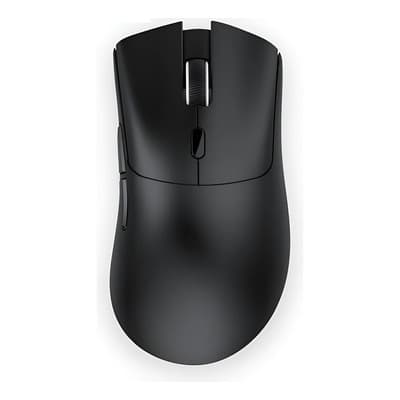 Ratón Gamer Inalámbrico ATTACK SHARK R1, Triple Conexión (2.4G/Cable/BT5.2), 55g Ultraligero, Sensor 18000 DPI, HUYU 20M Clics, Ergonómico, PC/Laptop/Win/Mac (Negro + Stickers)