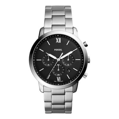 Reloj Caballero Fossil Fs5384 Color Plata De Acero Plateado Negro - $1,540.00 en Mercado Libre | PrecioMX