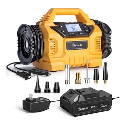 Astroai Inflador De Neumáticos 110vca Cc Para Coche De 160psi Con Visualización Hd3 Fuentes De Alimentación Y Motores De Doble Potente Bomba De Aire De Alta Resistencia Regalo