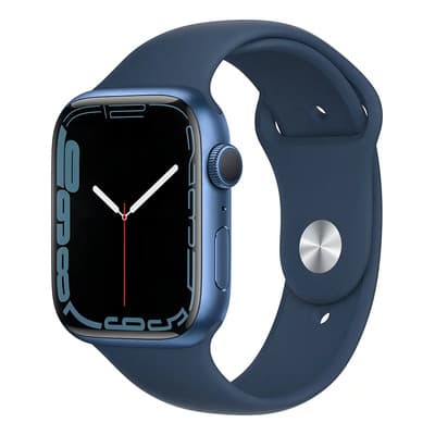 Apple Watch (GPS) Series 7 display de 1.772" con correa de fluoroelastómero color azul abismo y caja color azul - Excelente (Reacondicionado)