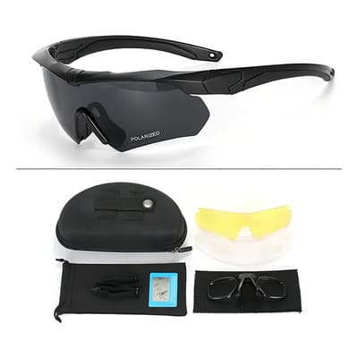 Lentes Tácticos Militares Negros Uv Con Lentes Intercambiables Espejados Negro - $198.00 en Mercado Libre | PrecioMX
