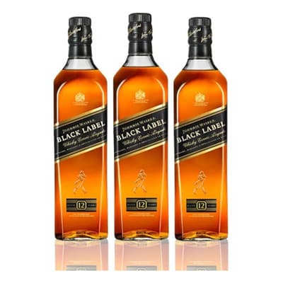 Pack De 3 Johnnie Walker Whisky Black Label 750 Ml - $1,857.98 en Mercado Libre | PrecioMX