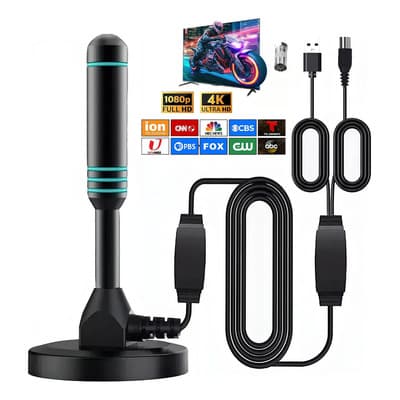 Antenas De Tv,antena De Televisión Abierta Digital Hd Recepción De Canales Tv Cable Coaxial 5 Metros De Largo Antena Tv Con Base Magnética - $148.51 en Mercado Libre | PrecioMX