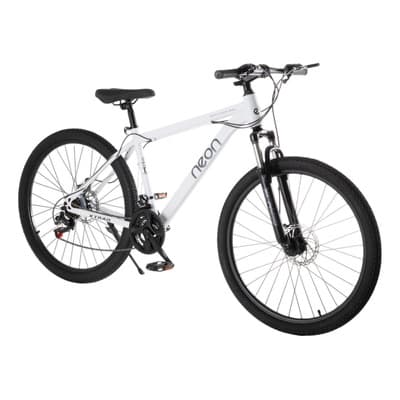 Bicicleta Montaña R26 Neon XTRAIL Freno De Disco 21 Velocidades Shimano Cuadro De Acero Horquilla De Suspensión Blanco