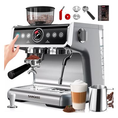 SANGKEE Cafetera Espresso + Molino Integrado + Espumador De Leche, 30s Calentamiento Rápido + Extracción de Sabor Máximo + Crema Perfecta, Kit Barista Completo Para Espresso Y Capuchino Latte, 20 Bar - $9,325.00 en Mercado Libre | PrecioMX