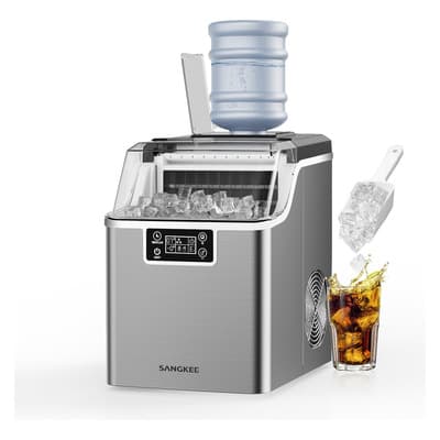 Sangkee Maquina De Hielos Para Casa, 20kg/día, 24 Cubos De Hielo En 13 Minutos, Tamaño Ajustable, Temporizador 24h,... Plateado - $3,945.60 en Mercado Libre | PrecioMX