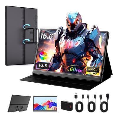 Monitor Portátil 15.6 Inch Hdr Pantalla Famxub Monitores Gamer Ips Fhd 1080p Hdmi 60hz, Con Usb-c Port, Monitor Para Computadoraphone, Xbox Color Negro