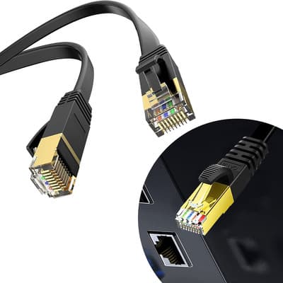 Cable De Red Slim Company Cat 7 Plano Internet Rj45 Utp Ethernet 2 Metros Color Negro - $98.99 en Mercado Libre | PrecioMX