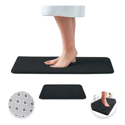 Tapete Absorbente Alfombrilla Secado Rápido Para Baño Memory Color Negro Liso - $105.00 en Mercado Libre | PrecioMX