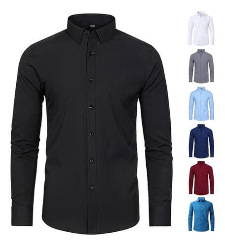 Camisa Slim Fit Manga Larga Para Hombre Casual - $238.00 en Mercado Libre | PrecioMX