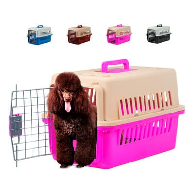 Jaula Para Mascotas Cuory Transportadora Color Rosa Tamaño Mediano 31x48x31cm - $185.00 en Mercado Libre | PrecioMX