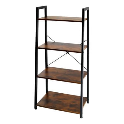 PORTGA libreros minimalistas mueble de repisas de madera De 4 Niveles, mueble organizador multiusos Hasta 94kg Dimensiones 118cm x 56cm x 35cm Para salones, Cocinas Y Despachos