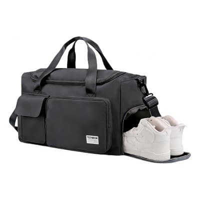 Tethram Maleta Grande Capacidad Bolsa Impermeable Con Deporte Compartimento Zapatos Gym Deportiva Para Hombre Mujer Viaje Yoga Natación Mochila Fitness Negro Liso - $190.21 en Mercado Libre | PrecioMX