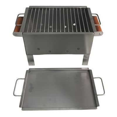 Mini Asador De Carbón Portátil Acero Inoxidable