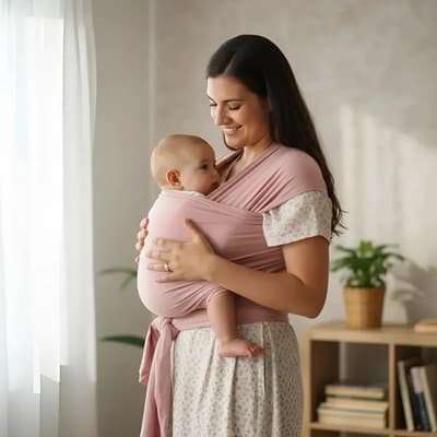 Rebozo Fular Bebe Portabebés Ergonómico Elástico Canguro Color Rosa Palo Vl Fular Elástico Vía Láctea - $259.20 en Mercado Libre | PrecioMX
