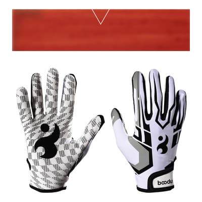 Guantes Antideslizantes Para Fútbol Americano Blancos Talla L Blanco