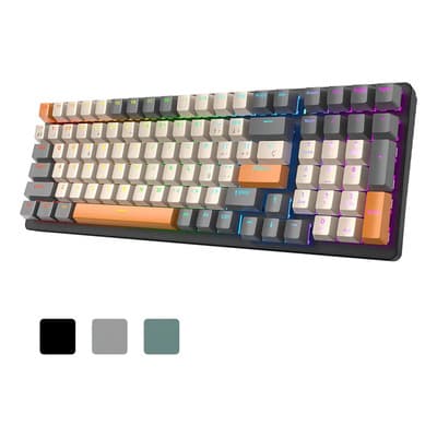 Free Wolf K3 Teclado Mecánico Gamer Con Ñ, 98 Teclas Pbt Teclado Cableado, Teclados Para Juegos, Teclado Qwerty, 10... Español