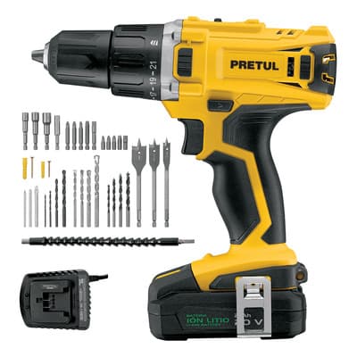 Kit taladro/destornillador 1/2", 20V con 32 accesorios PRETUL TALI-20P2K - $1,375.00 en Mercado Libre | PrecioMX