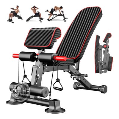 Banco Plegable K Kingkang 7 Posiciones con Módulo Piernas y Soporte Barra 353kg