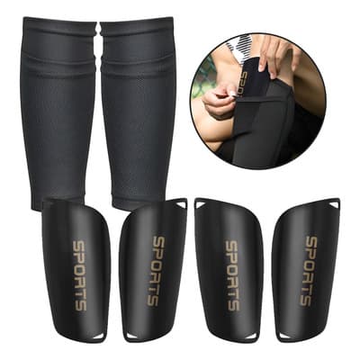 3pcs Espinilleras Con Porta Espinilleras Fútbol Niños Adulto