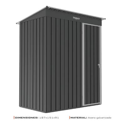 Casa De Almacenamiento Bodega Cobertizo Trent 187x151x91 Caseta Deposito Galpón Obrador Exterior Acero Gris Oscuro - $4,099.00 en Mercado Libre | PrecioMX