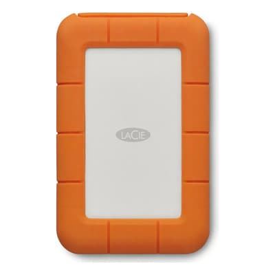 Disco Duro Externo LaCie Rugged 5TB Naranja STFR5000800 USB-C hasta 130MB/s Resiste Presion Golpes y Lluvia Compatible con Thunderbolt 3 4 e IPAD