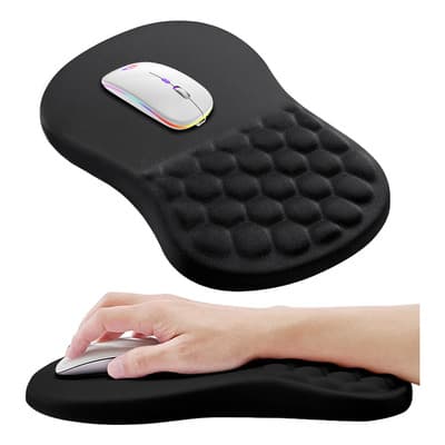 Free Wolf 300*200*30mm Mouse Pad Ergonomico Con Soporte Muñeca De Gel Silicon, Alfombrilla De Ratón Con Reposamuñecas De... Negro - $168.00 en Mercado Libre | PrecioMX