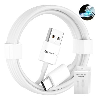 Zcgoingtech Cable Tipo C De Datos Cargador Usb 1m Para iPhone 17 Pro Max/17 Air/16/15,samsung Galaxy S26 S25 S24 S23 Ultra,z Flip 7/6,a34/a56,xiaomi,huawei,etc Blanco - $55.20 en Mercado Libre | PrecioMX