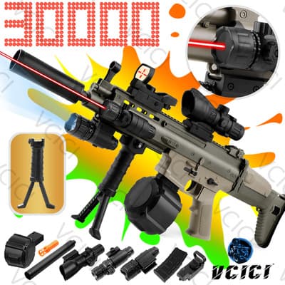 Vcici Pistola De Hidrogel Scar Lanzador Gel Automática Con Láser Beige Blaster De Eléctrica Pistolas De Juguete Incluye Un Soporte Extensible Con Bolas Niño Plasticos Luz Regalo De Navidad - $661.75 en Mercado Libre | PrecioMX