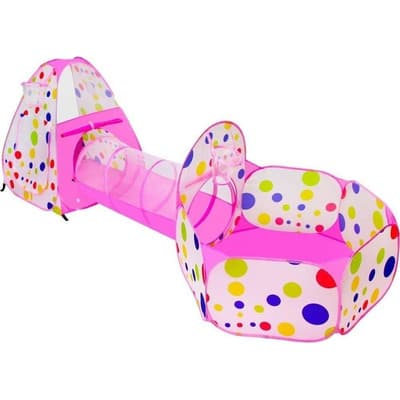 Tunel Alberca Pelotas Gusano Casa Didactico 3 En 1 Canasta Color Rosa - $298.00 en Mercado Libre | PrecioMX