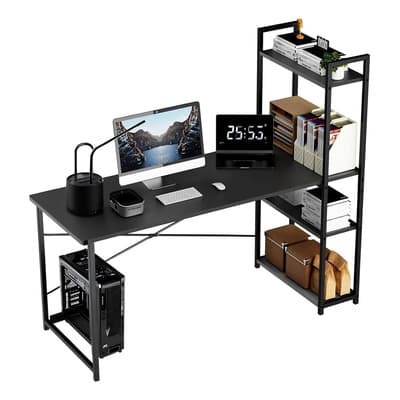 Heaimo Escritorios Minimalistas Para Computadora 100 Cm ×40 Cm × 100 Cm , Estructura Resistente De Metal, Con Repisas, Mesa Minimalista Negro - $959.00 en Mercado Libre | PrecioMX