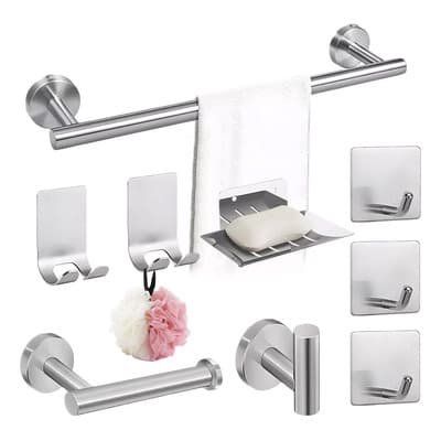 Juego De Accesorios Para Baño De 304 Acero Inoxidable 9 Pzs Color Plateado Lawuto - $197.00 en Mercado Libre | PrecioMX