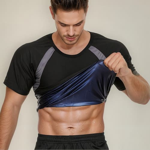 Camisa De Hombres Fitness Entrenar Para Perder Peso Sauna