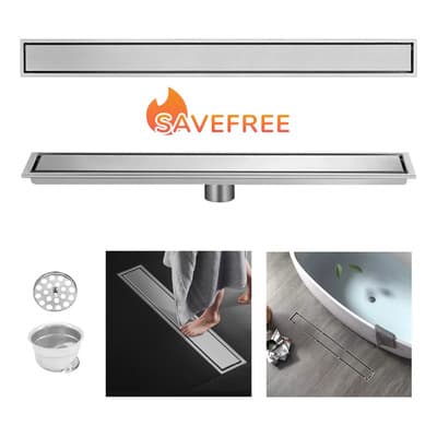 Coladera Rectangular 80x10 Cm Acero Inoxidable 304 Savefree® Con Marco Y Tapa Para Piso De Ducha Y Cocina - $358.80 en Mercado Libre | PrecioMX