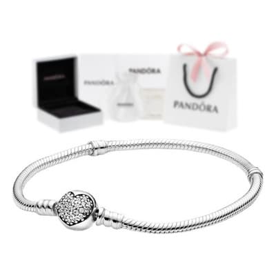 Plata Pandora Momento Pulsera De Broche En Forma De Corazón Color Plateado Diámetro 17 Cm - $724.38 en Mercado Libre | PrecioMX