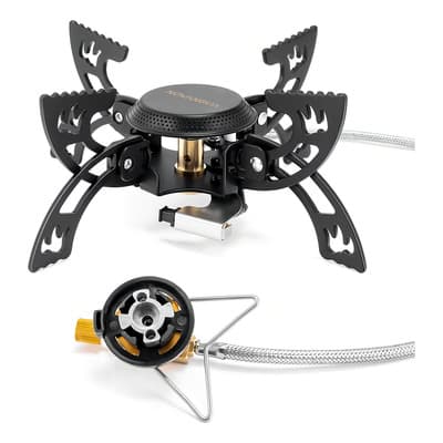 Novangua Estufa Portátil Para Acampar De 3800w A Prueba De Viento Con Sistema De Encendido Piezoeléctrico Y Válvula De Ajuste De Flama, Perfecta Para Actividades Al Aire Libre - $499.50 en Mercado Libre | PrecioMX