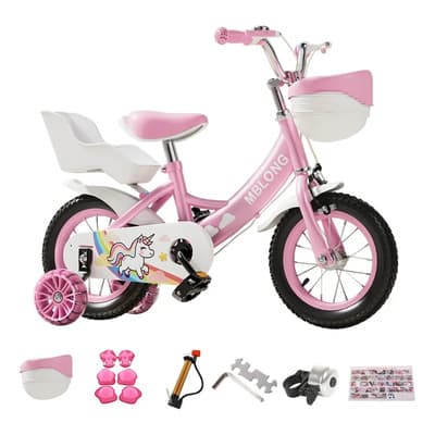 Bicicleta Infantil Niños R-12 Con Kit De Protección Y Ruedas Rosa 12 - $1,499.25 en Mercado Libre | PrecioMX