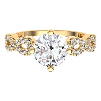 Anillo Compromiso Oro Solido Amarillo 14k Kt Infinito Talla 9 - $6,320.16 en Mercado Libre | PrecioMX