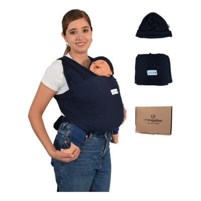 Fular Portabebé Ergonómico, Rebozo Elástico Changuitos Color Azul Marino Unitalla - $333.45 en Mercado Libre | PrecioMX