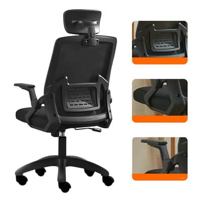 Silla De Escritorio Vbell Chair Chair002 Gamer Ergonómica Negra Con Tapizado De Algodón Negro