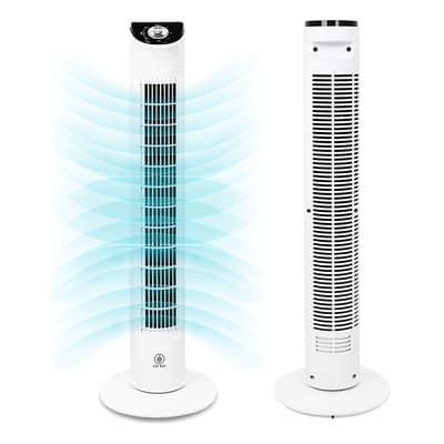 Ventilador Torre Silencioso CM-TOP VEN05 Oscilación 3 Velocidades Blanco